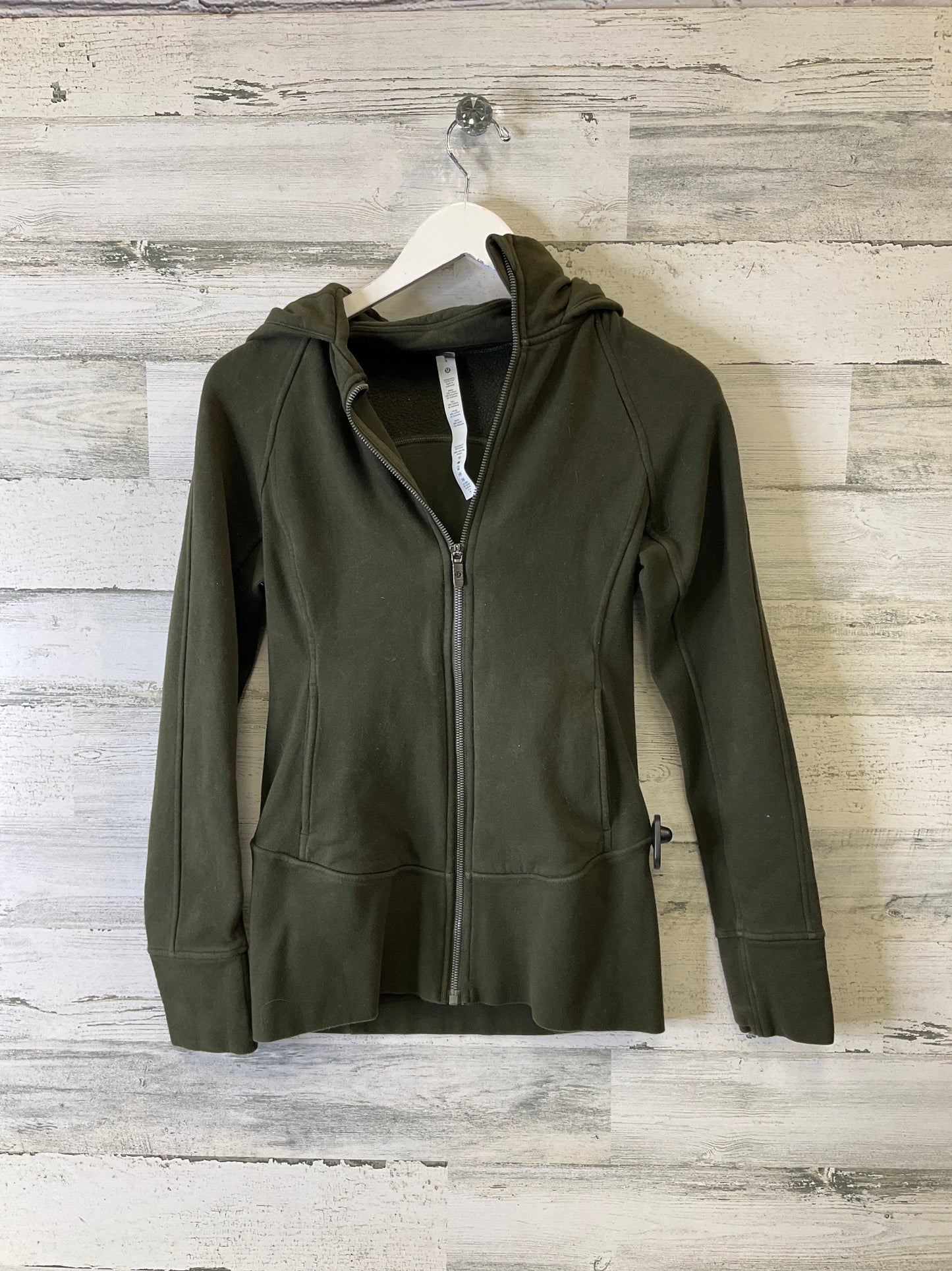 Athletic Jacket By Lululemon In Green, Size: 4