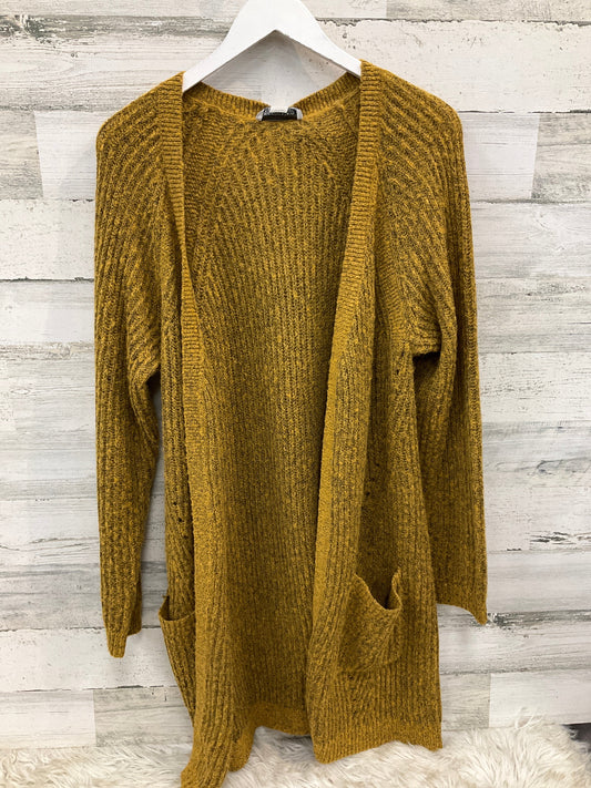 Sweater Cardigan By Christopher And Banks In Yellow, Size: L