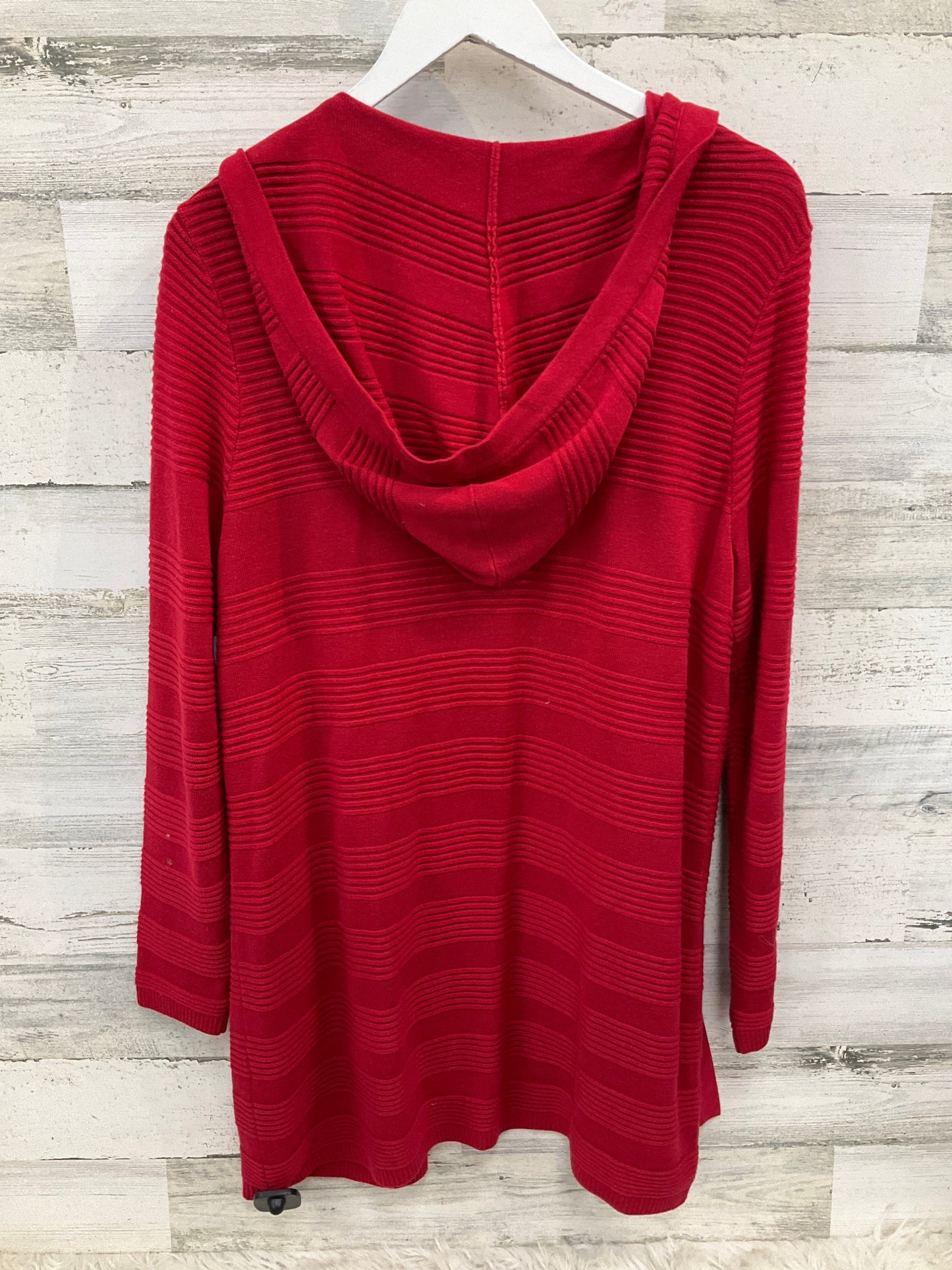 Sweater Cardigan By Christopher And Banks In Red, Size: L