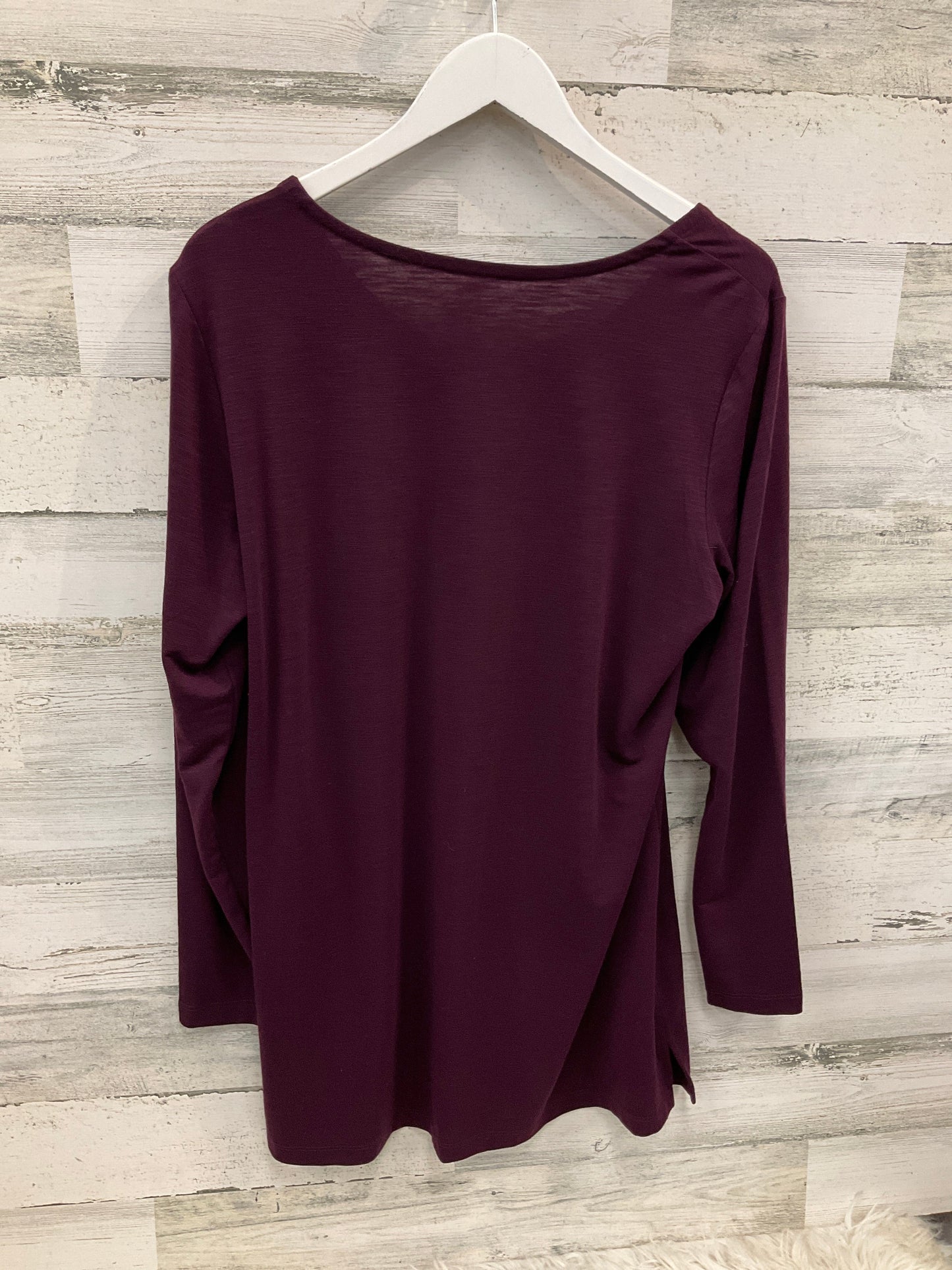 Tunic Long Sleeve By Christopher And Banks In Purple, Size: L