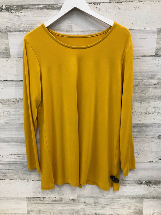 Tunic Long Sleeve By Christopher And Banks In Yellow, Size: L