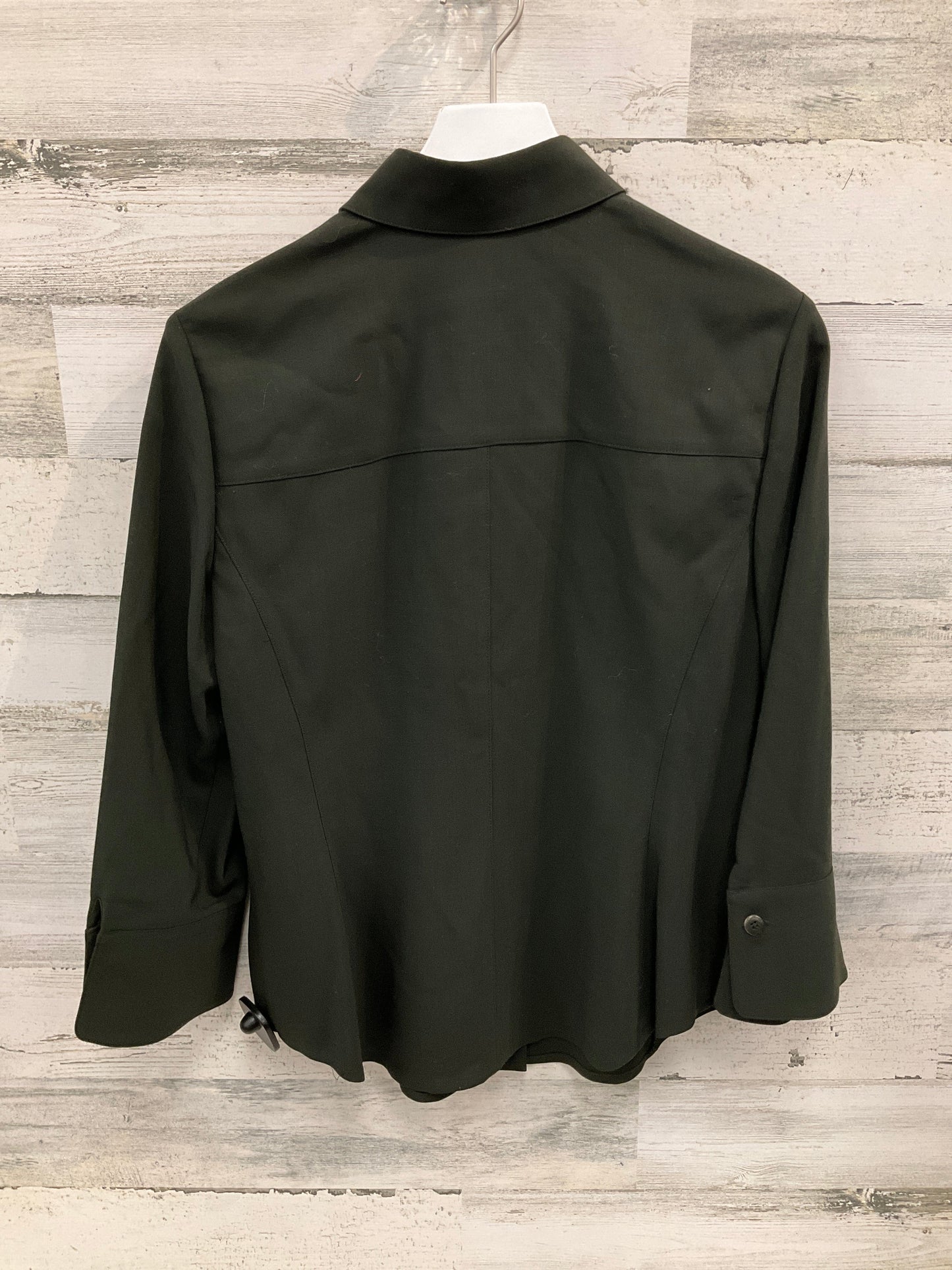 Blouse Long Sleeve By Ellen Tracy In Green, Size: M