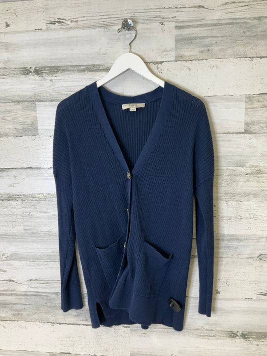 Sweater Cardigan By Loft In Navy, Size: L