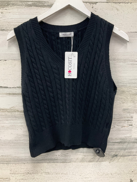 Vest Sweater By Clothes Mentor In Black, Size: S