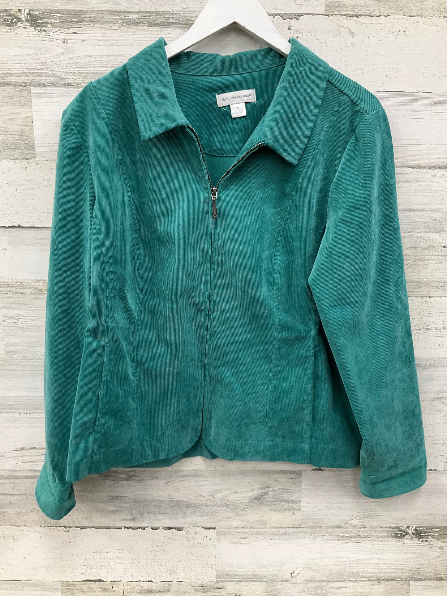 Blazer By Christopher And Banks In Green, Size: Xl