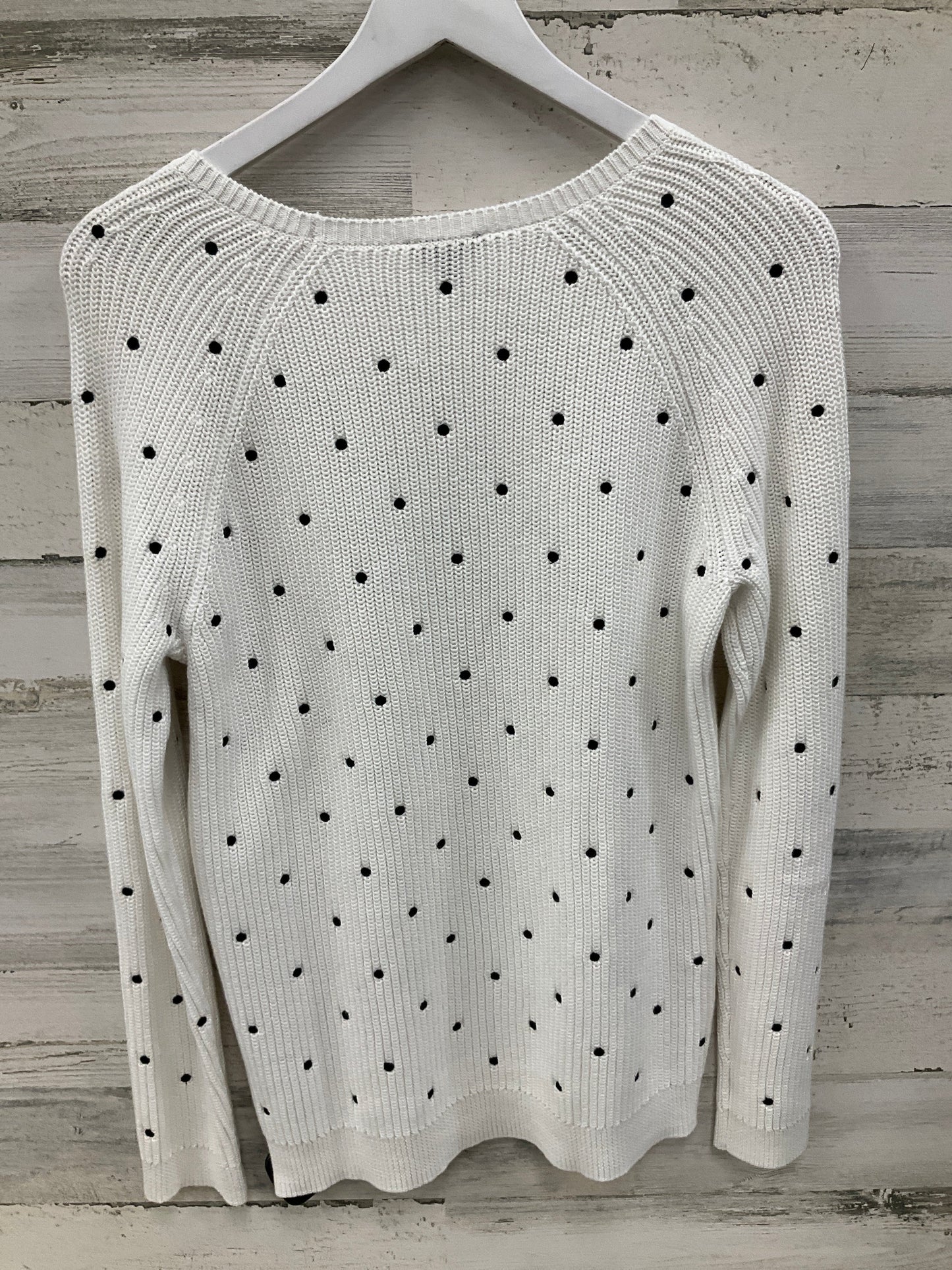 Top Long Sleeve By Talbots In White, Size: M