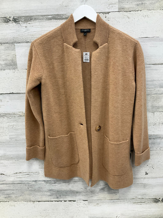 Sweater Cardigan By Talbots In Tan, Size: S