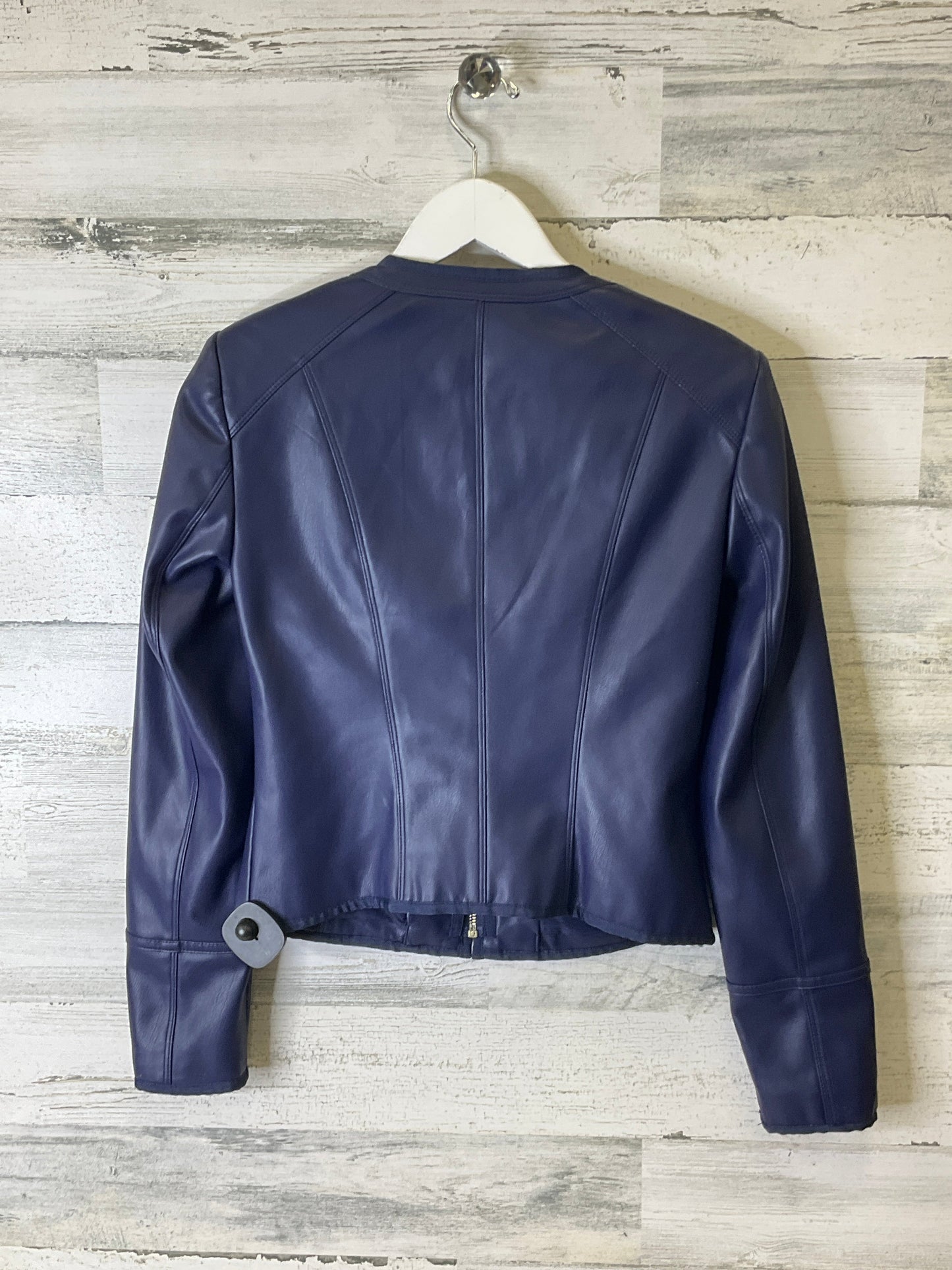 Jacket Moto By White House Black Market In Blue, Size: Xs