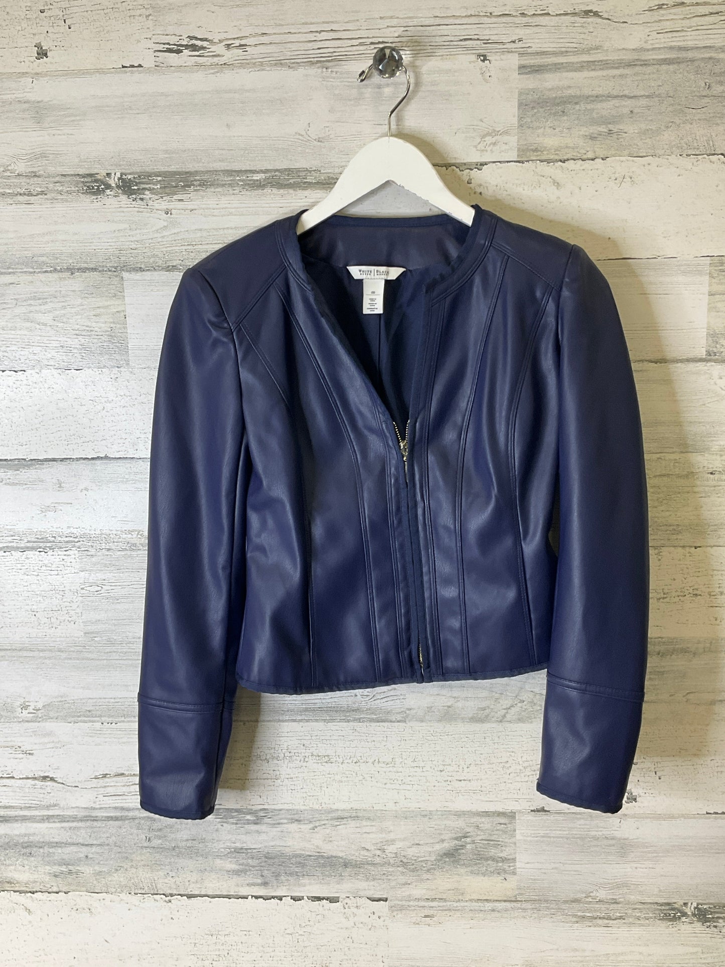 Jacket Moto By White House Black Market In Blue, Size: Xs