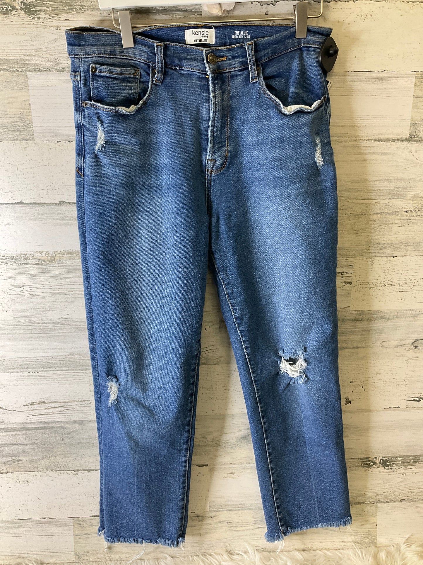 Jeans Straight By Kensie In Blue Denim, Size: 10