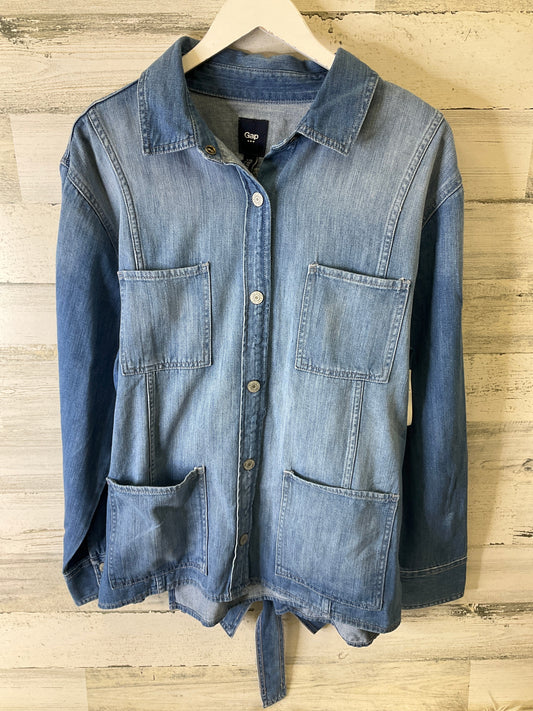 Jacket Denim By Gap In Blue Denim, Size: Xxl