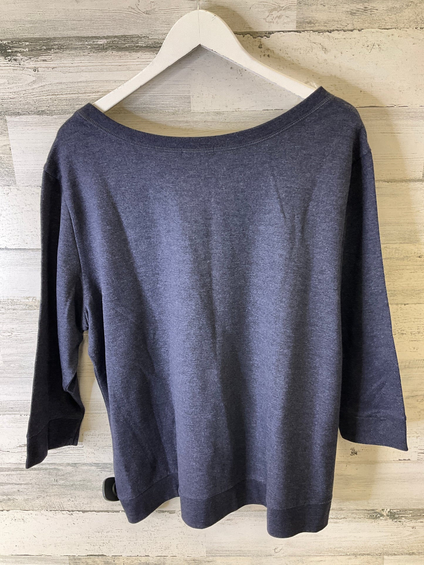 Top 3/4 Sleeve By Gap In Navy, Size: Xxl