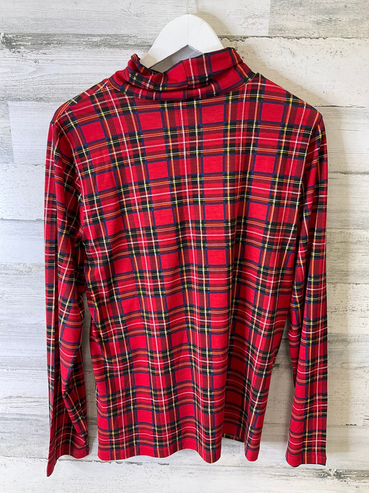 Top Long Sleeve By J. Crew In Plaid Pattern, Size: Xl