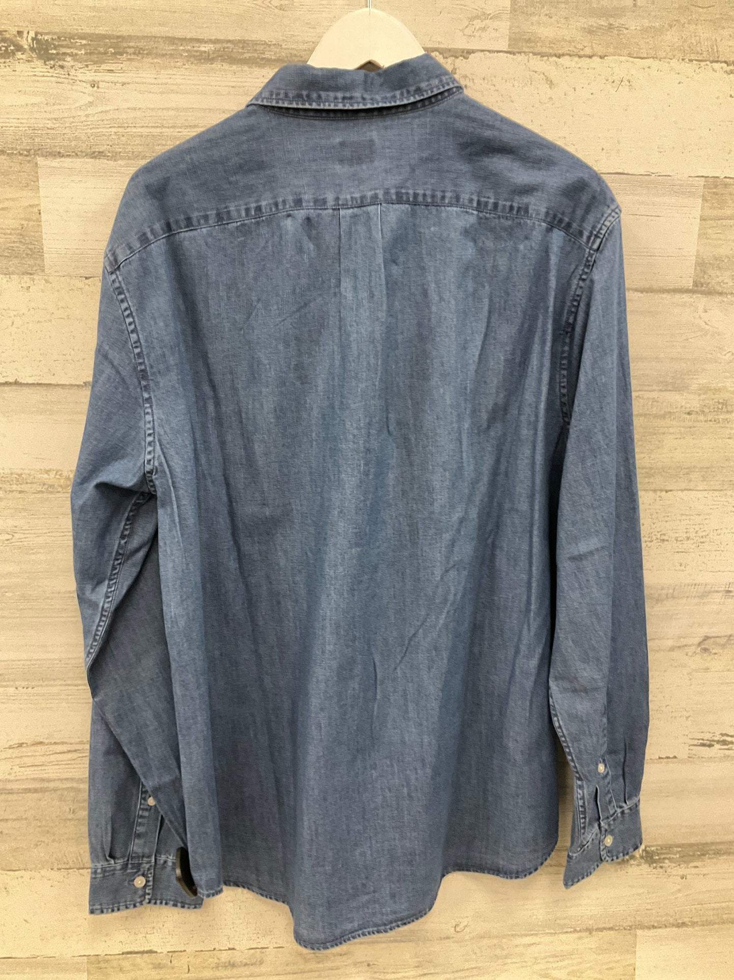 Top Long Sleeve By J. Crew In Blue Denim, Size: Xl