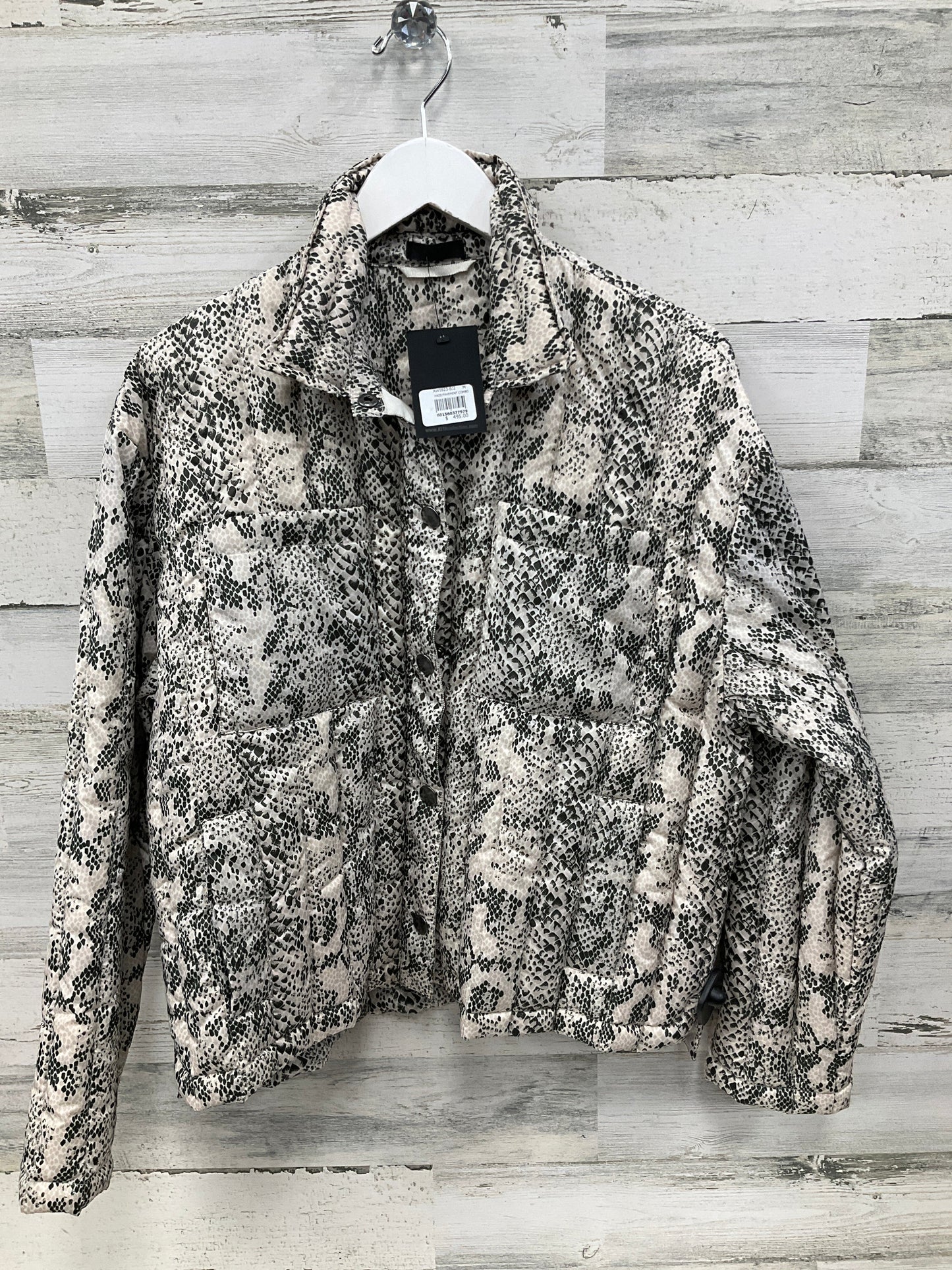 Jacket Puffer & Quilted By Atm In Snakeskin Print, Size: M