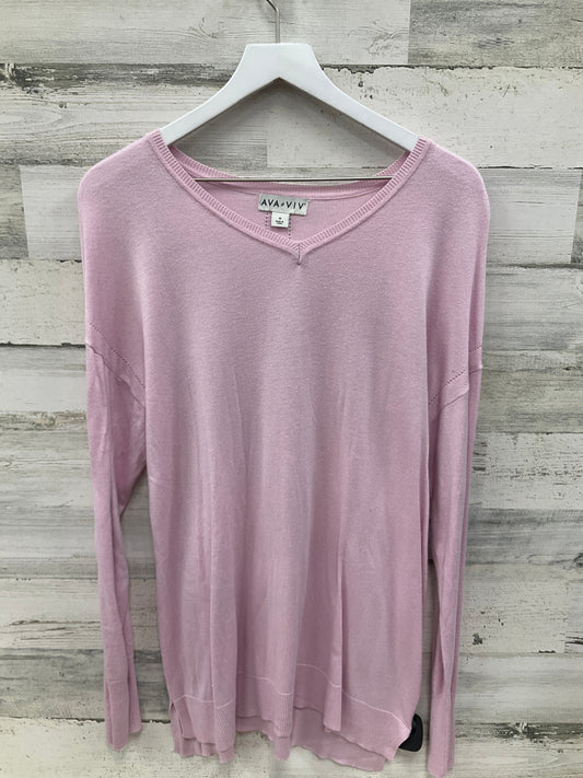 Top Long Sleeve By Ava & Viv In Pink, Size: 1x