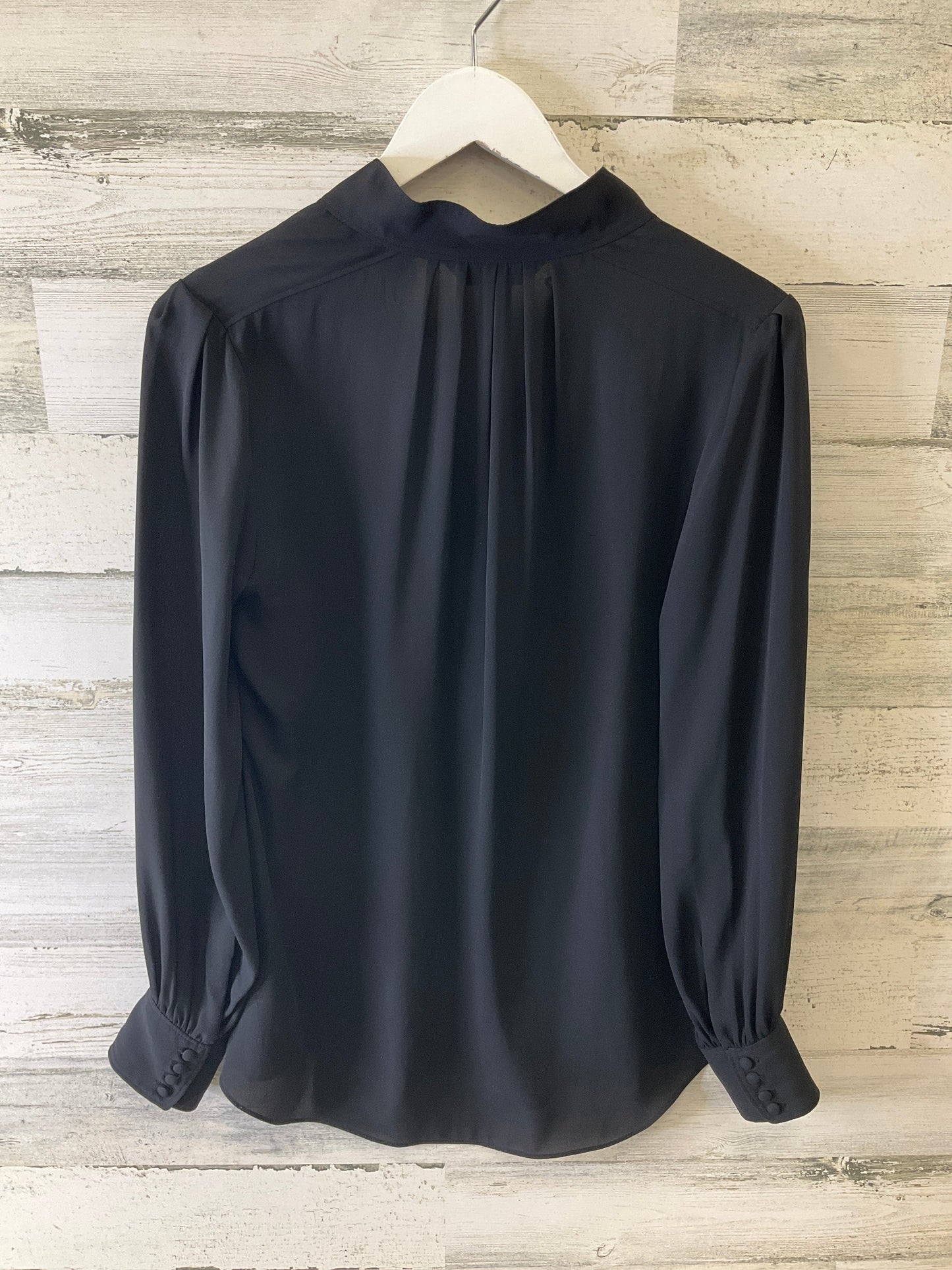 Blouse Long Sleeve By White House Black Market In Black, Size: S