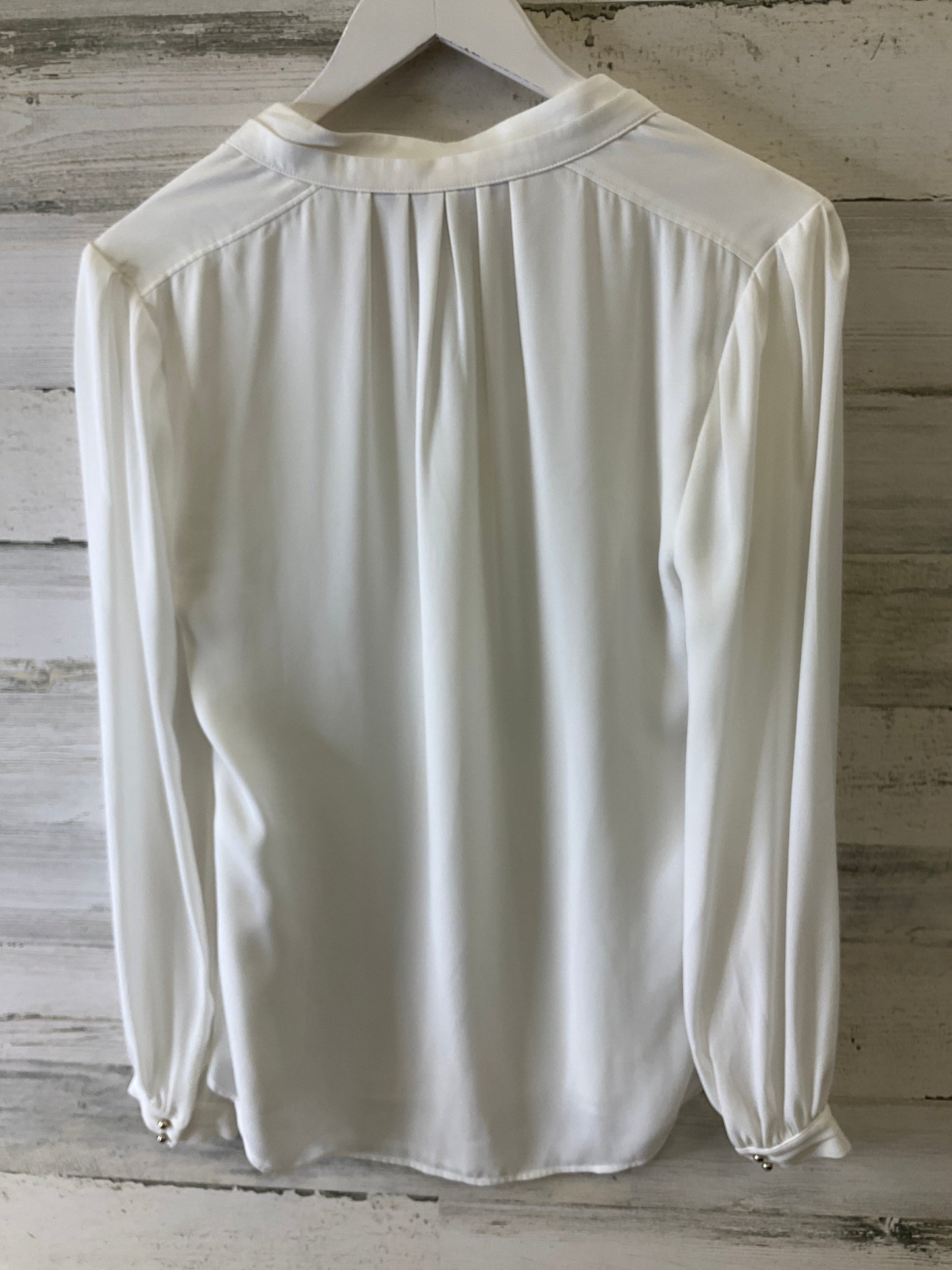 Blouse Long Sleeve By White House Black Market In White, Size: S