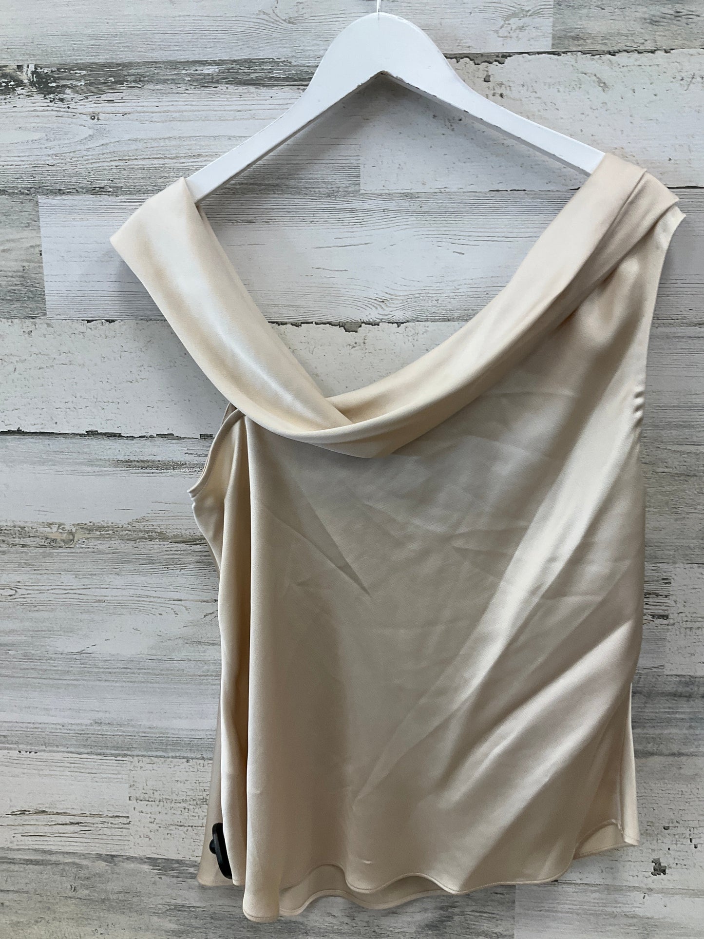 Blouse Sleeveless By Cmb In Cream, Size: Xl