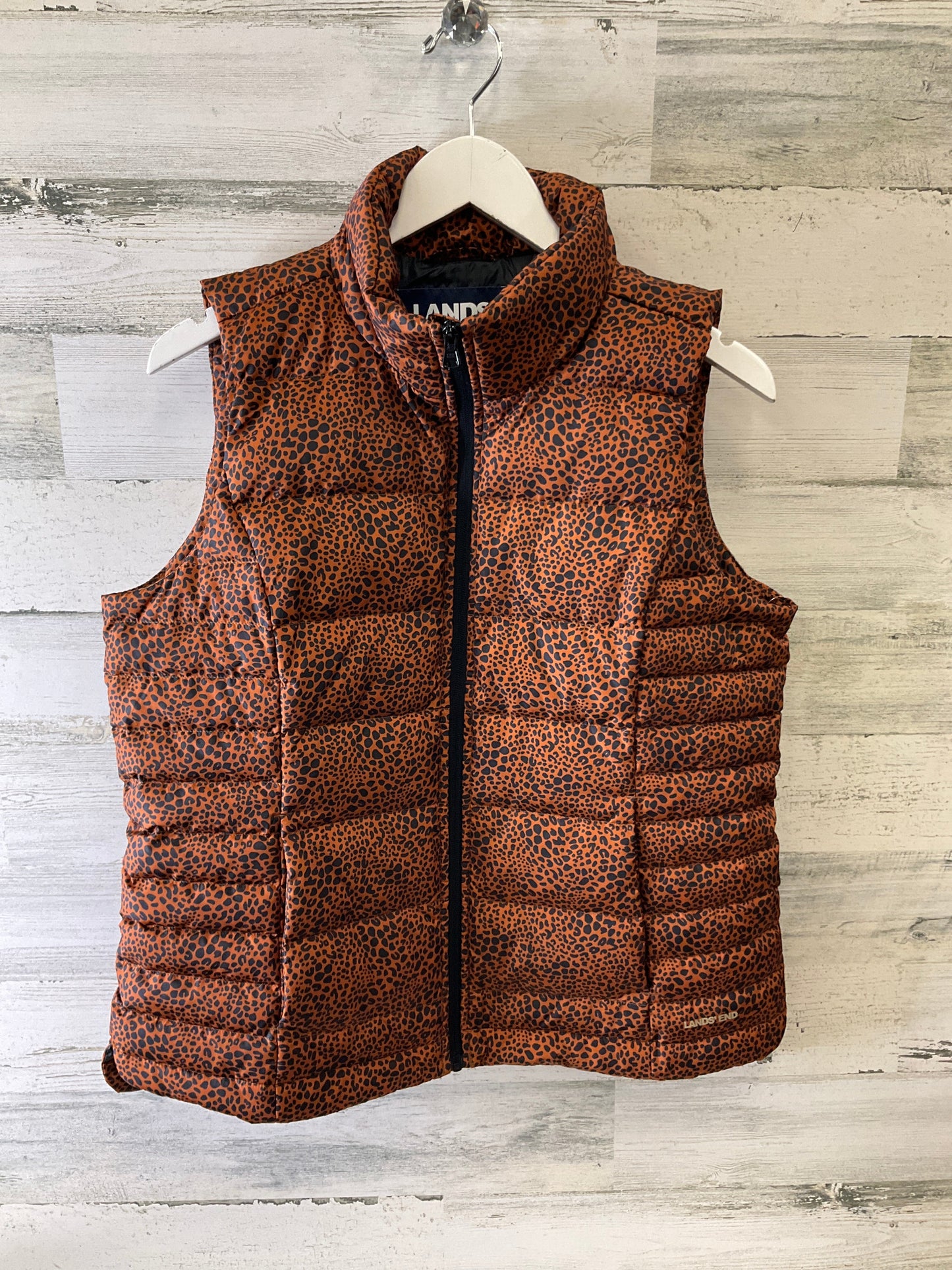 Vest Puffer & Quilted By Lands End In Animal Print, Size: M