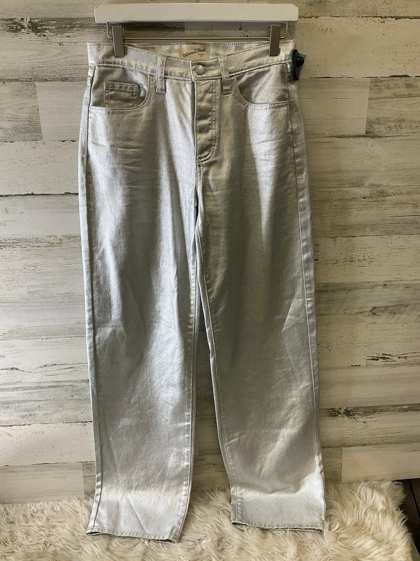 Jeans Straight By Universal Thread In Silver, Size: 0