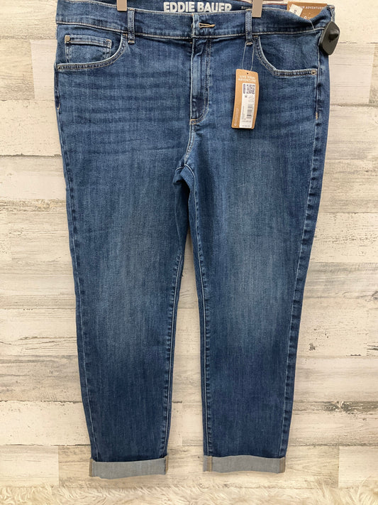 Jeans Straight By Eddie Bauer In Blue Denim, Size: 12