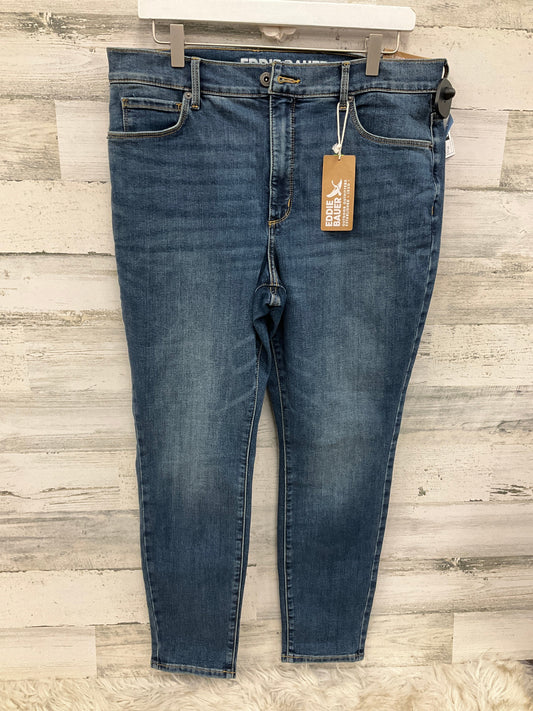 Jeans Skinny By Eddie Bauer In Blue Denim, Size: 14