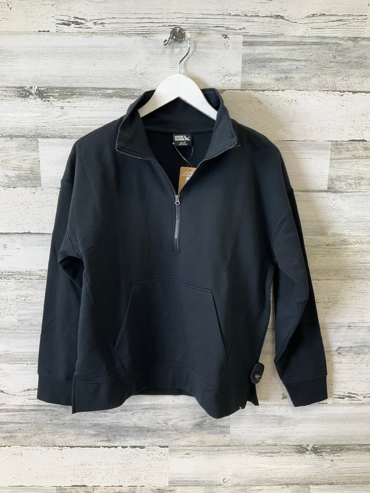 Top Long Sleeve By Eddie Bauer In Black, Size: S