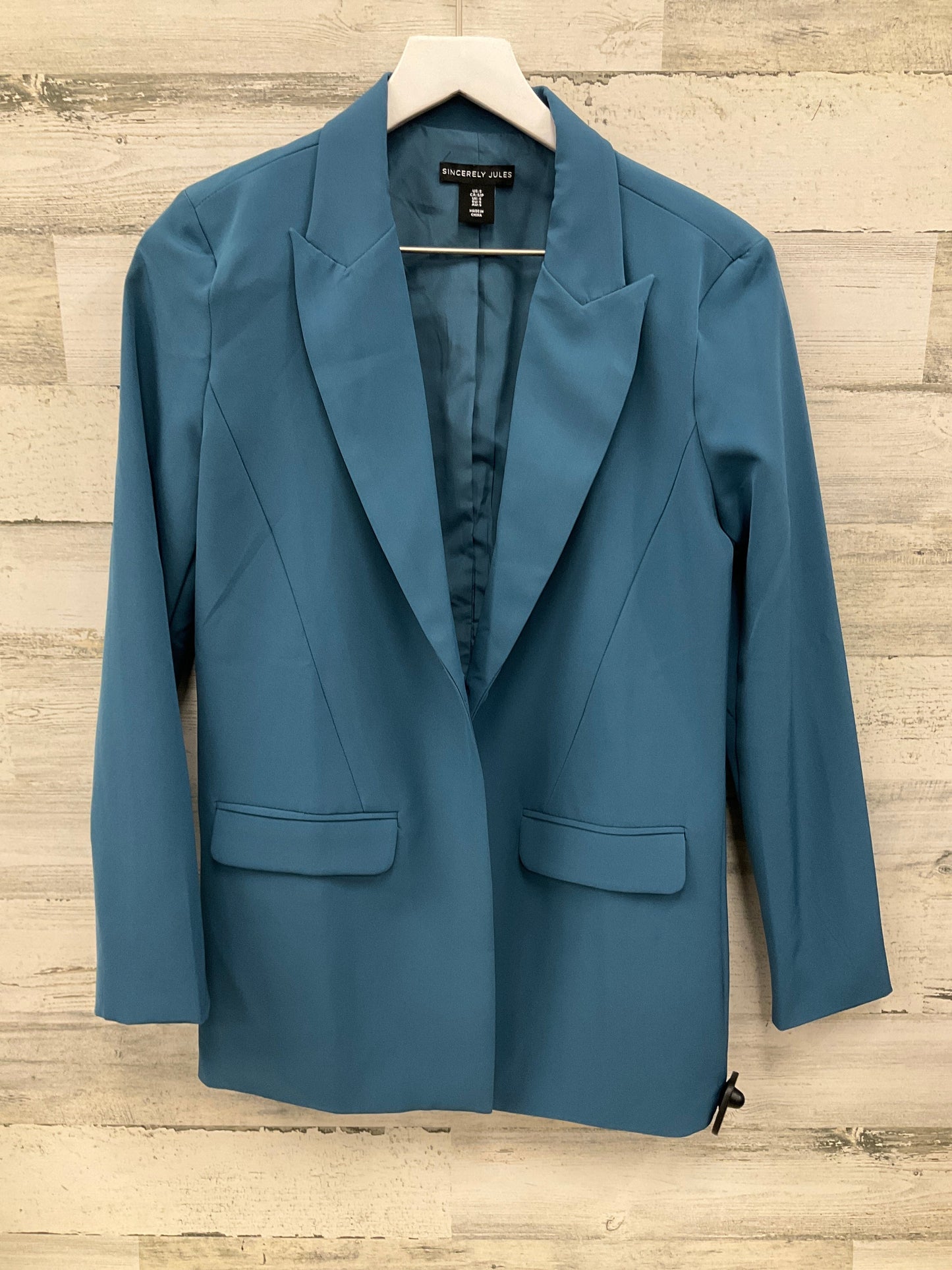 Blazer By Clothes Mentor In Blue, Size: S