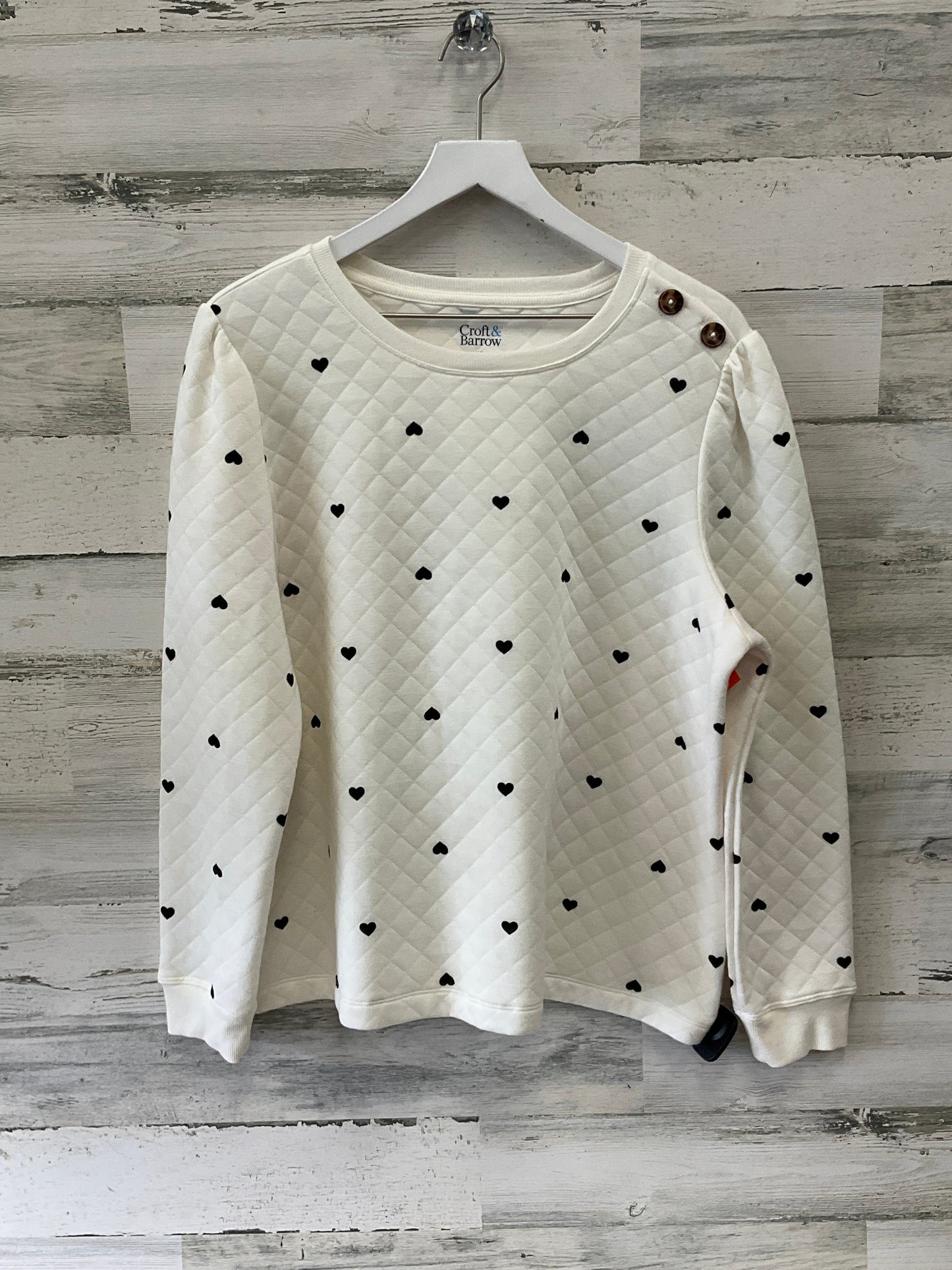 Top Long Sleeve By Croft And Barrow In Cream, Size: Xl