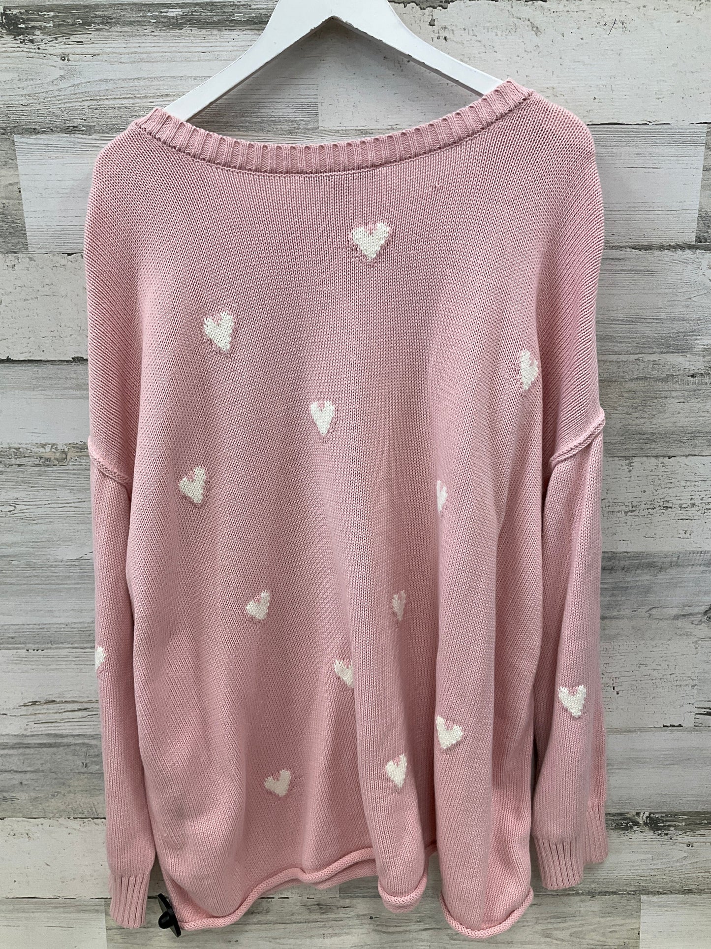 Sweater By Peace Love World In Pink, Size: 3x