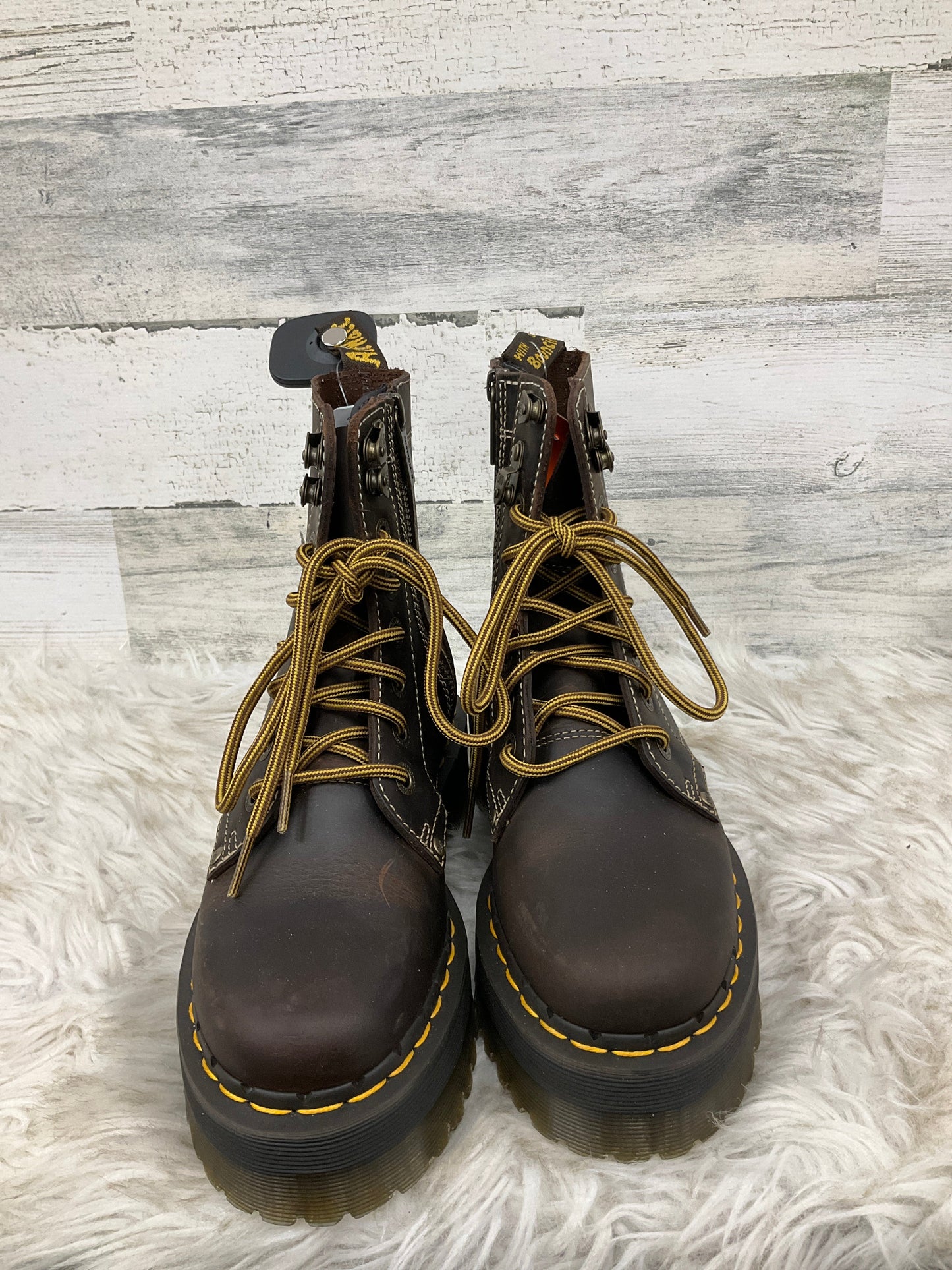 Boots Combat By Dr Martens In Brown, Size: 6