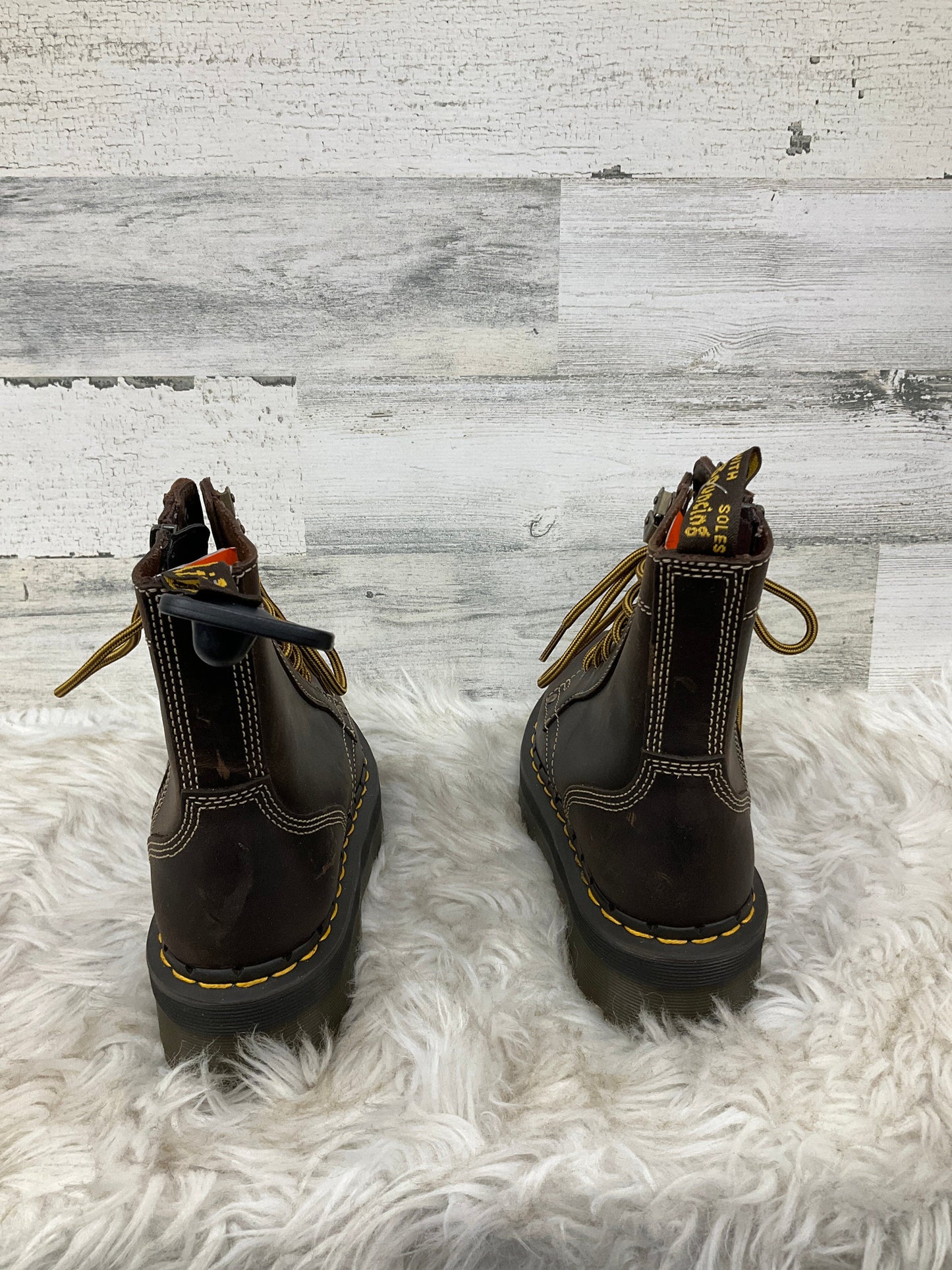 Boots Combat By Dr Martens In Brown, Size: 6