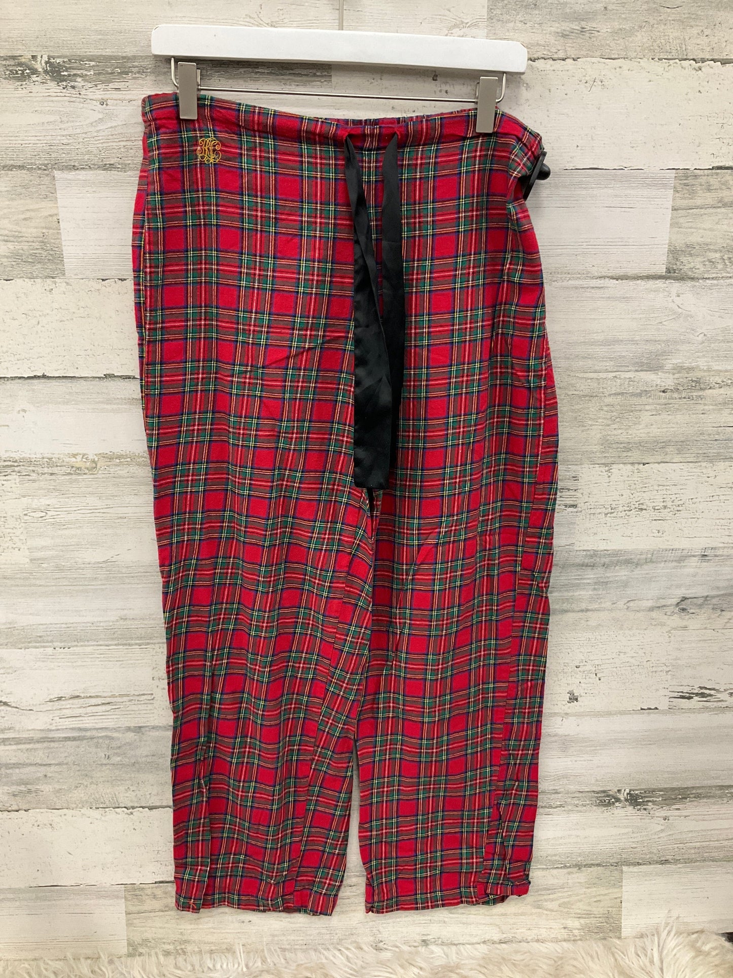 Pants Lounge By Lauren By Ralph Lauren In Plaid Pattern, Size: S