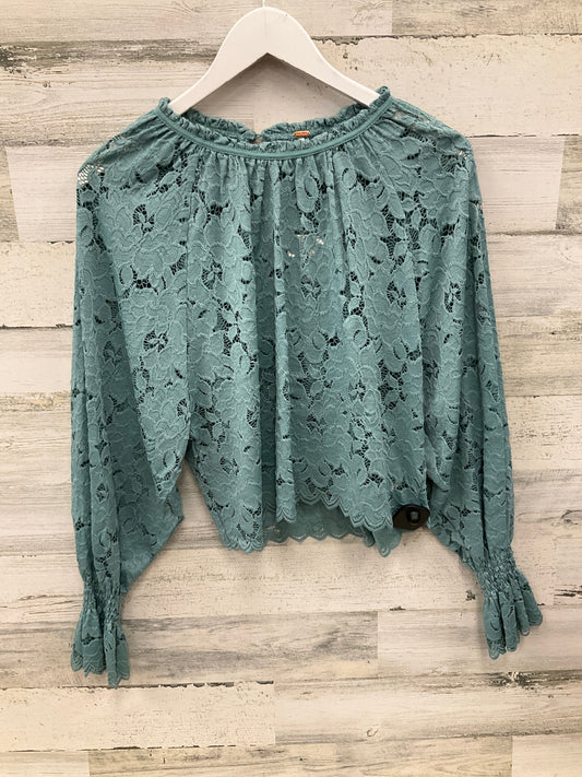 Blouse Long Sleeve By Free People In Green, Size: Xs