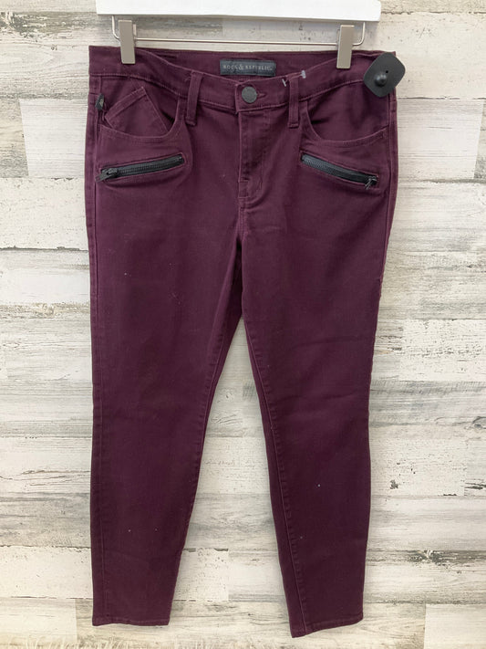 Jeans Skinny By Rock And Republic In Maroon, Size: 10