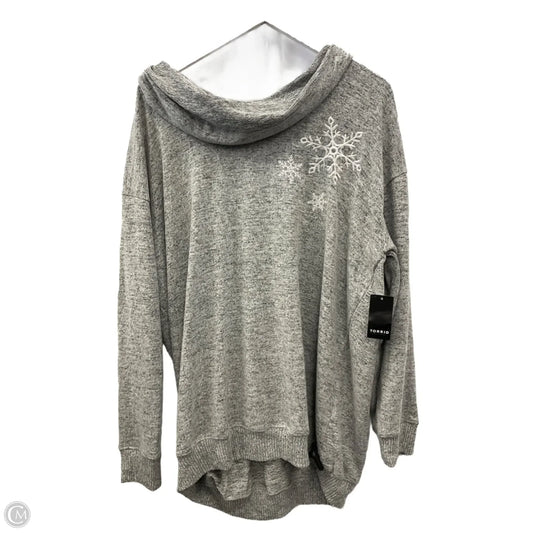 Top Long Sleeve By Torrid In Grey, Size: 2x