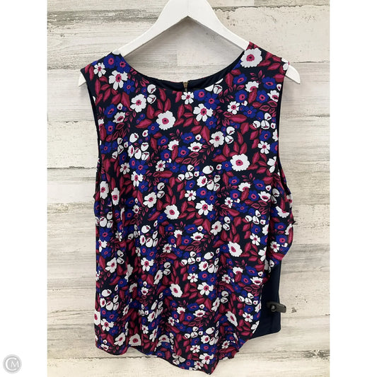 Blouse Sleeveless By Roz And Ali In Blue & Red, Size: 1x