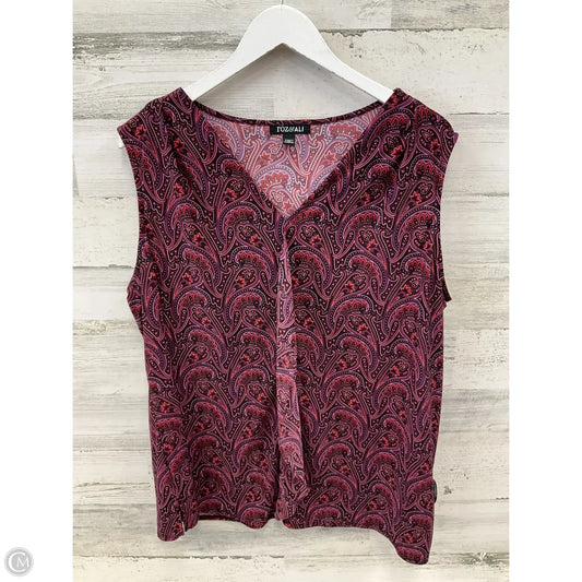 Blouse Sleeveless By Roz And Ali In Purple & Red, Size: 1x