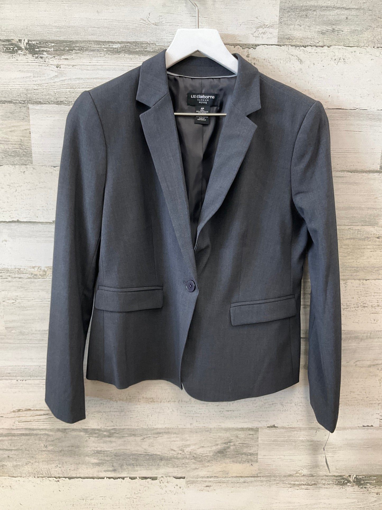 Blazer By Liz Claiborne In Grey, Size: S