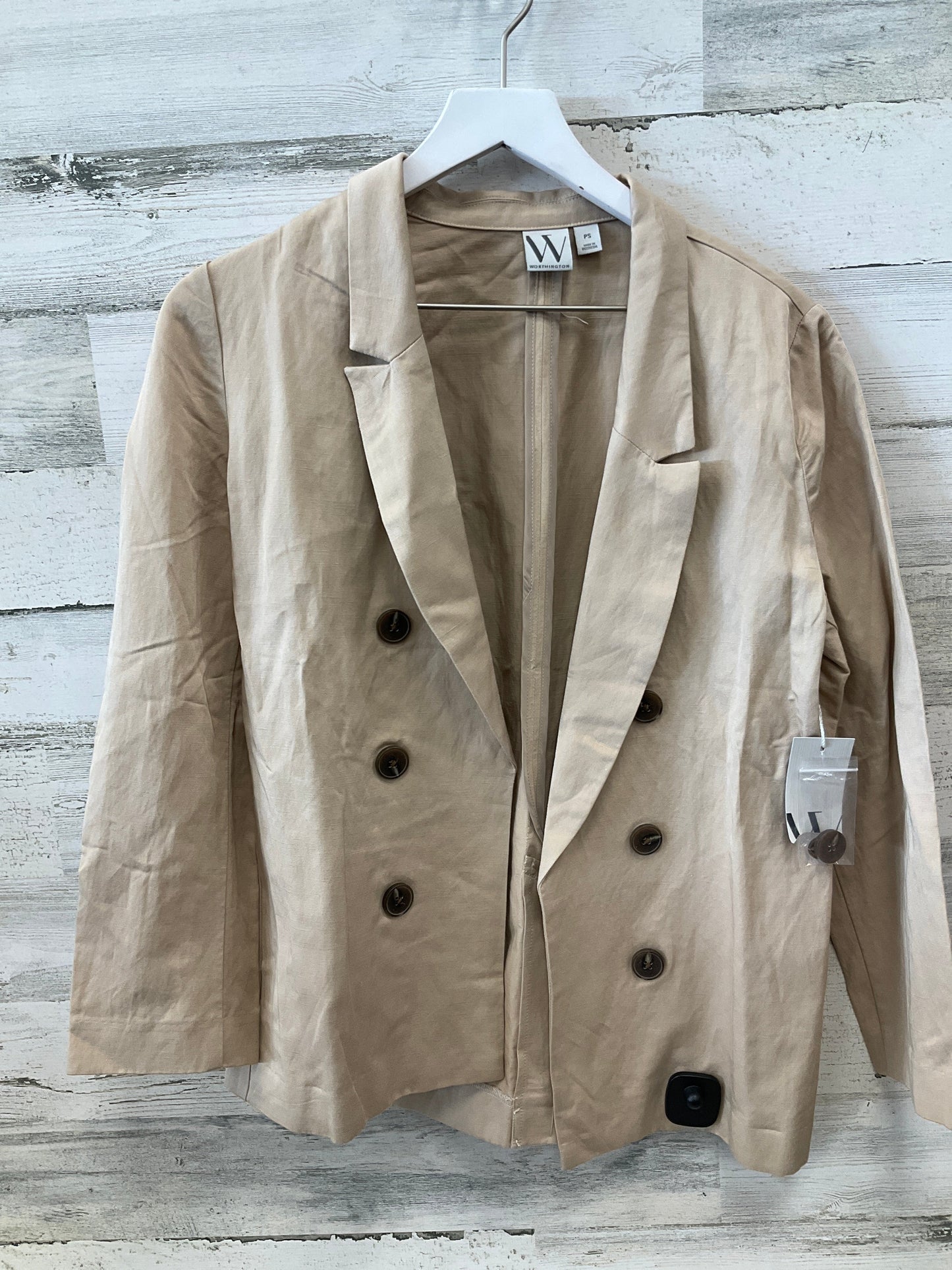 Blazer By Worthington In Beige, Size: S