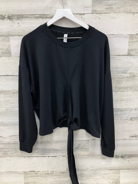 Athletic Top Long Sleeve Crewneck By Alo In Black, Size: L