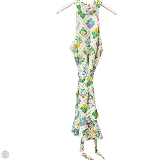 Dress Casual Midi By Clothes Mentor In Green & White, Size: 1x