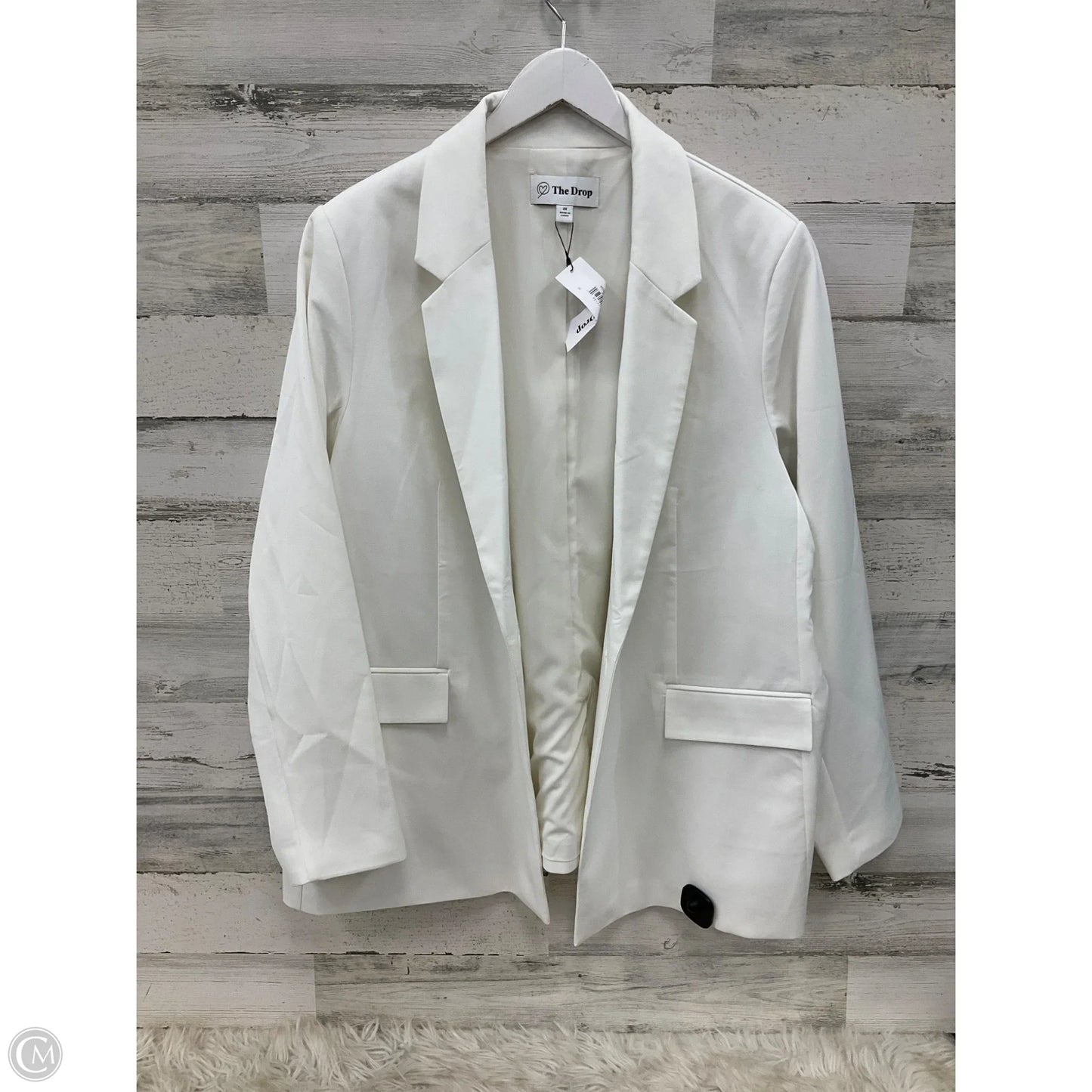Blazer By Clothes Mentor In White, Size: 2x