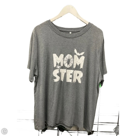 Top Short Sleeve By Cme In Grey, Size: Xl