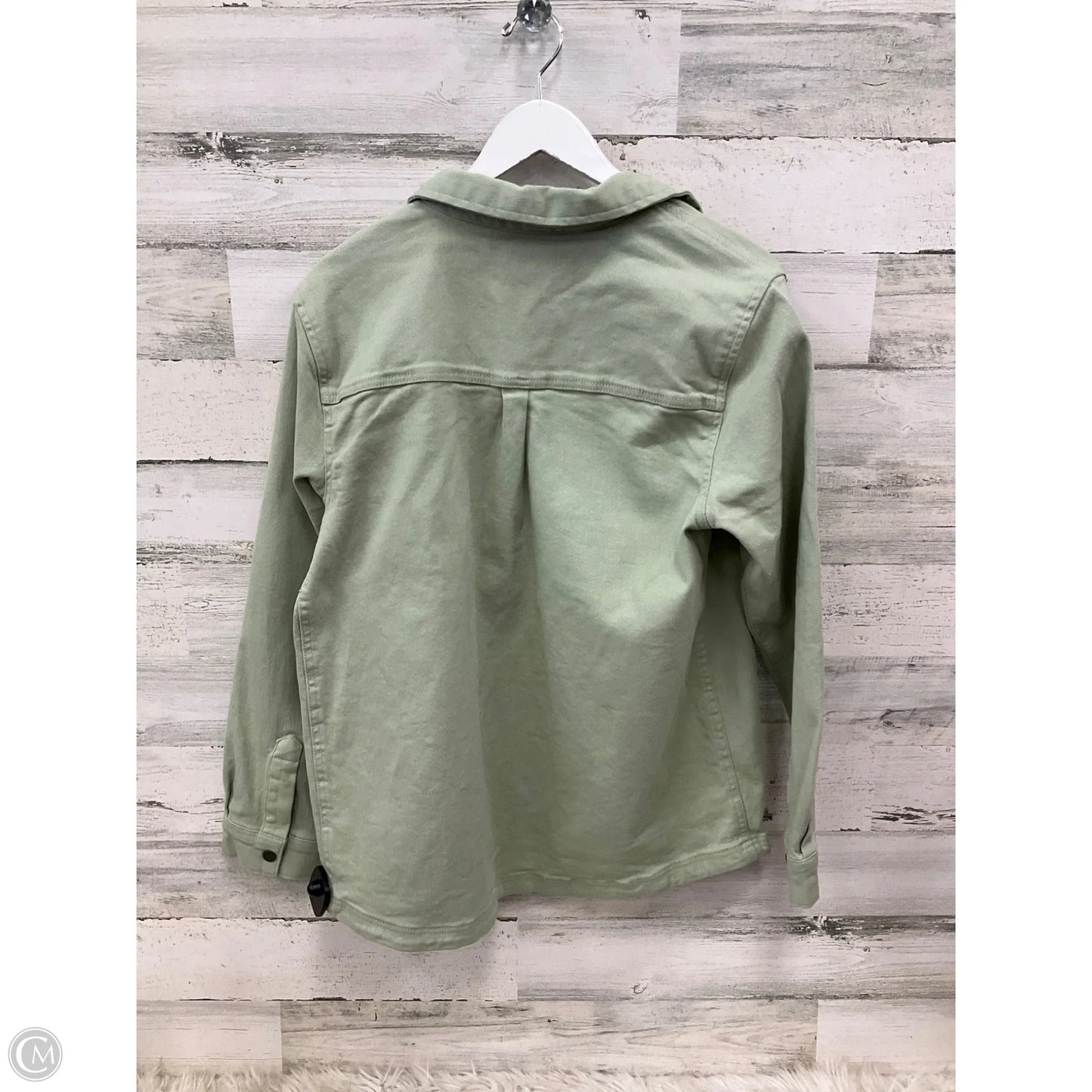 Jacket Shirt By Clothes Mentor In Green, Size: Xxl