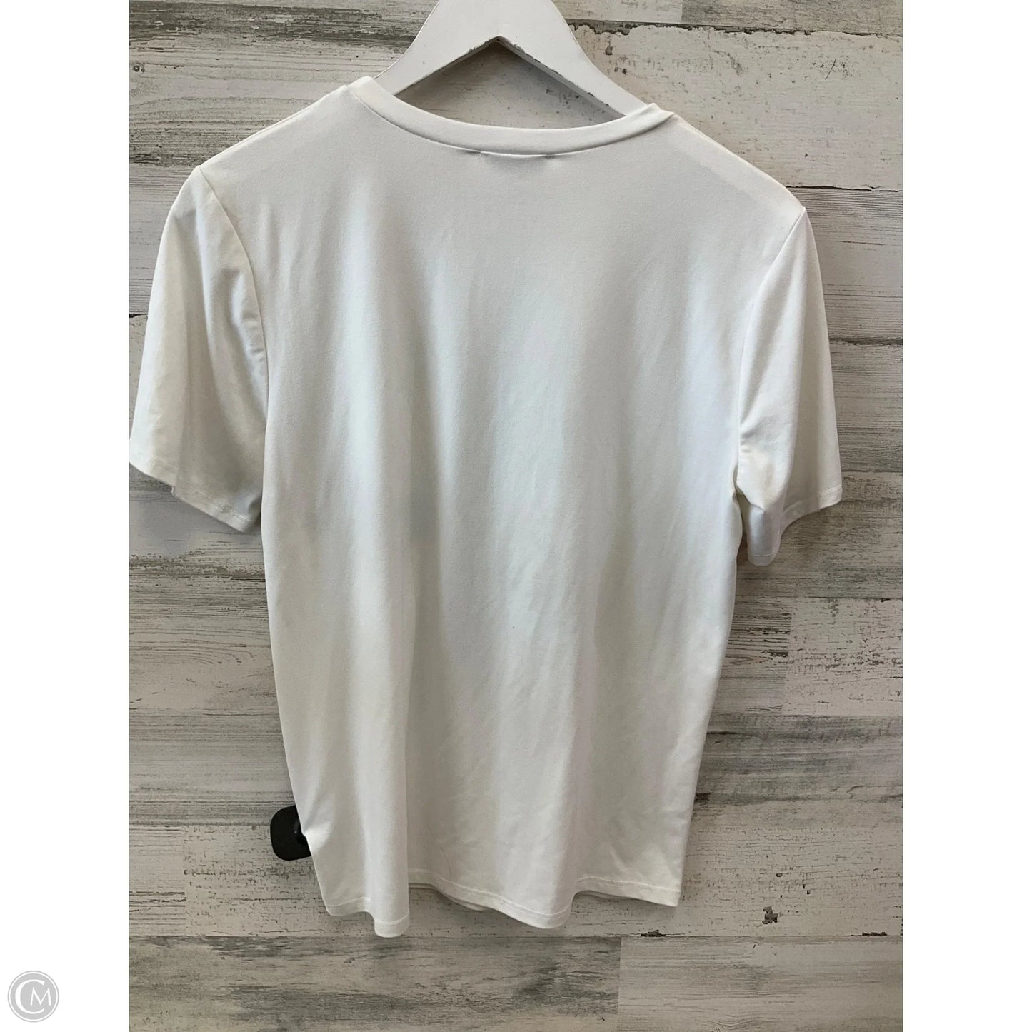 Top Short Sleeve By Polygram In White, Size: S