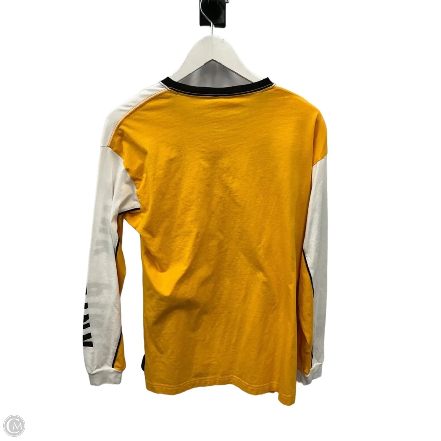 Top Long Sleeve By Pink In White & Yellow, Size: M