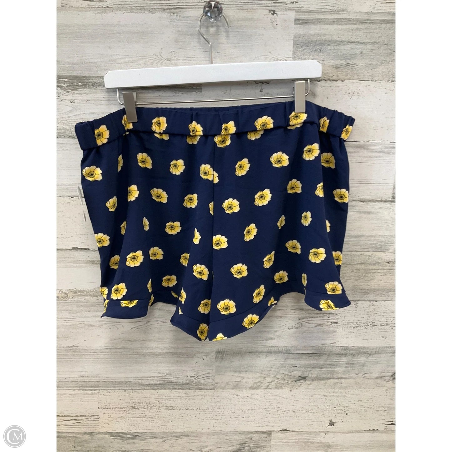 Shorts By Maison Jules In Blue & Yellow, Size: Xxl
