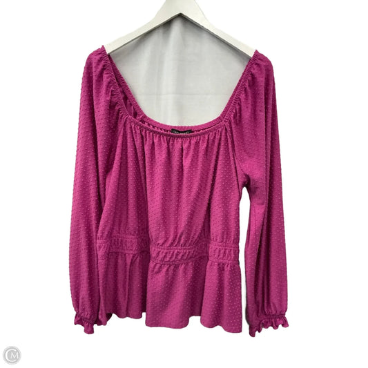 Top Long Sleeve By Lane Bryant In Purple, Size: 1x